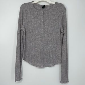 WILD FABLE HEATHER LIGHTWEIGHT LONG SLEEVE